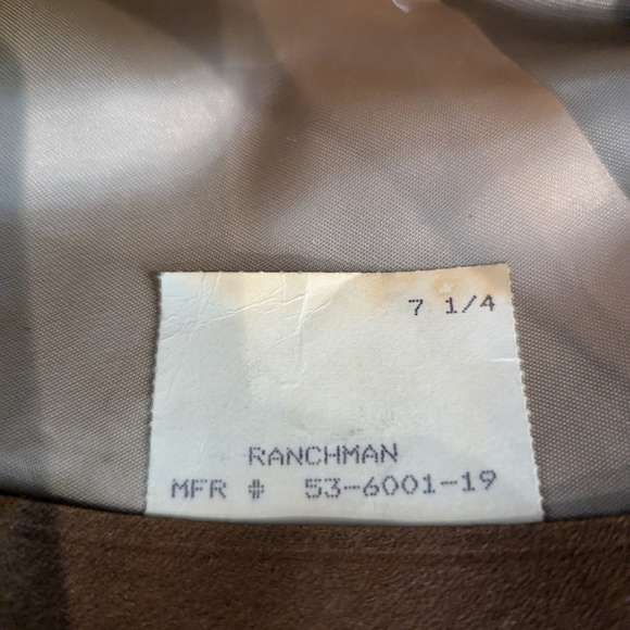 Resistol Vintage Cowboy Hat, Ranchman self conforming Size 7 1/4, suede - Picture 5 of 17